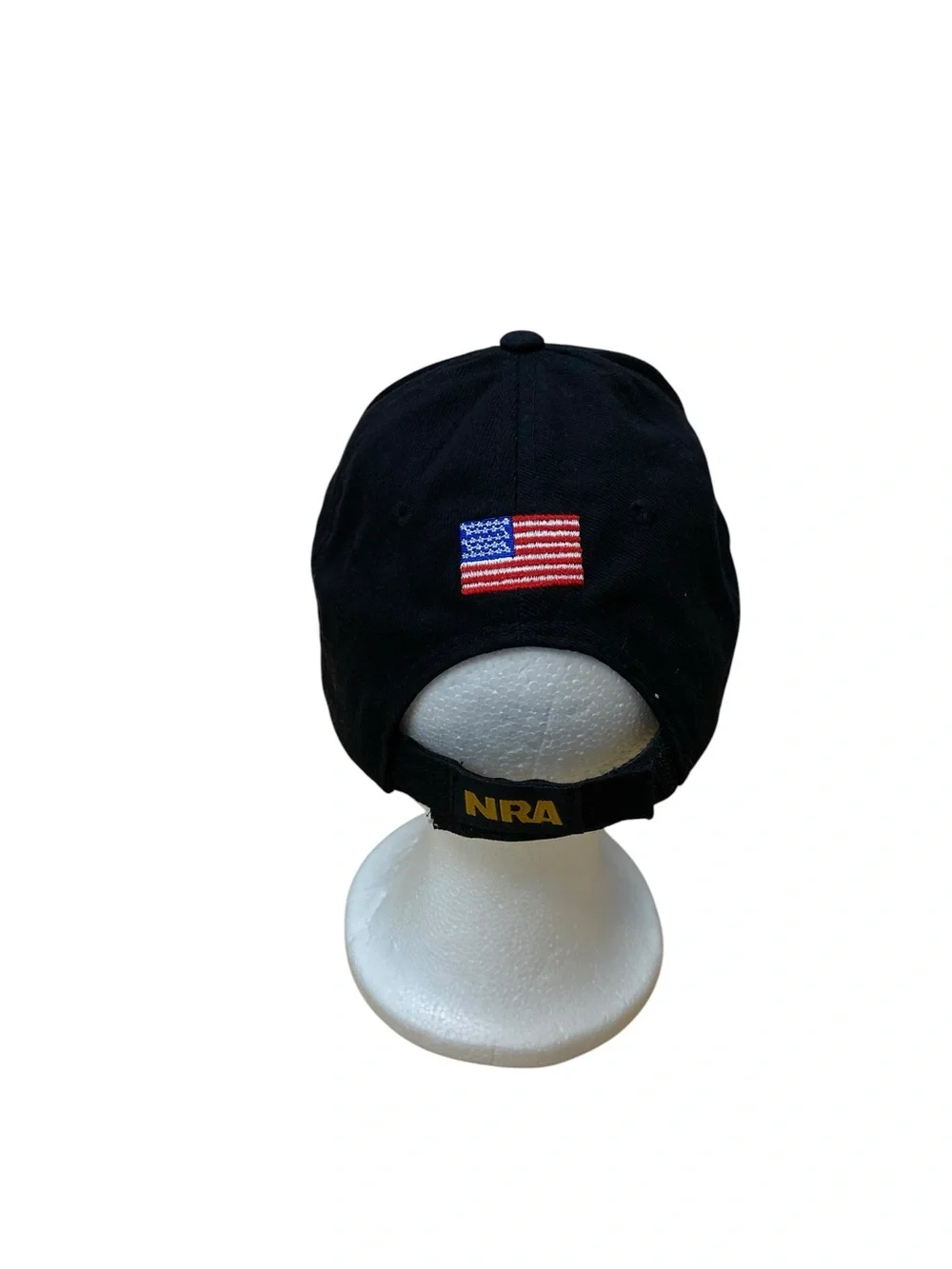 NRA National Rifle Association Embroidered Logo Black Cap with Gold Lettering